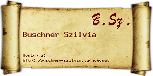 Buschner Szilvia névjegykártya